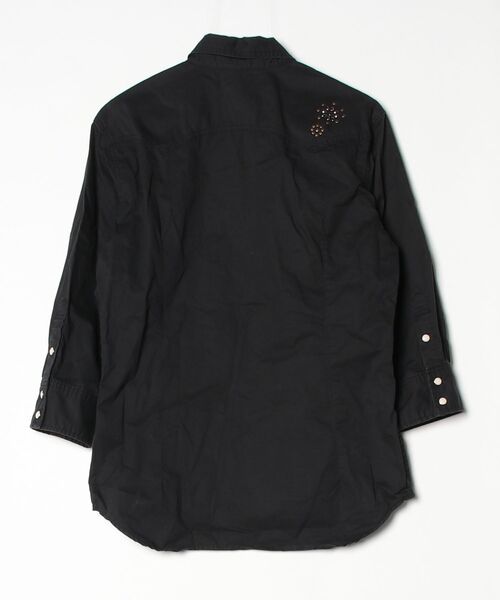 「STOOGe」 ワンポイント長袖シャツ M ブラック メンズ_画像2