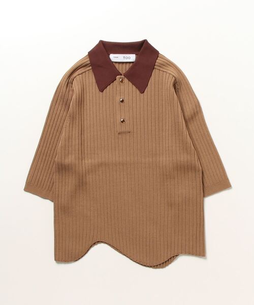 「TOGA PULLA」 半袖ニット SMALL ベージュ レディース_画像2