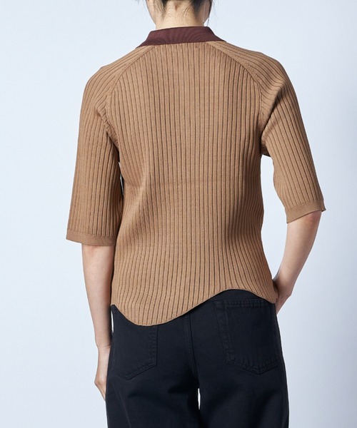 「TOGA PULLA」 半袖ニット SMALL ベージュ レディース_画像3
