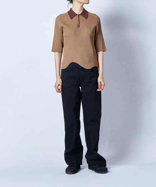 「TOGA PULLA」 半袖ニット SMALL ベージュ レディース_画像4