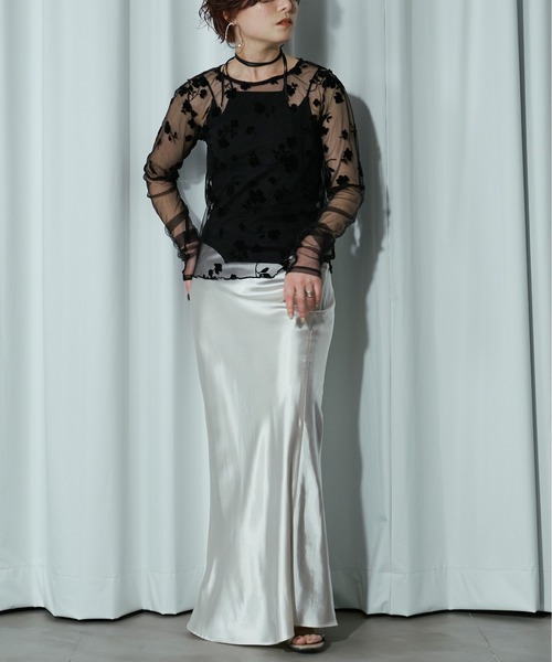 「Ezick」 長袖カットソー FREE ブラック レディース_画像2