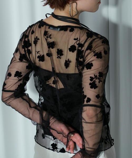 「Ezick」 長袖カットソー FREE ブラック レディース_画像9