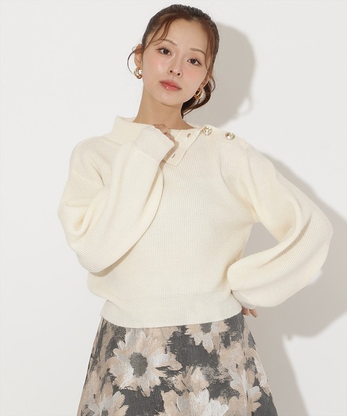 AND COUTURE（アンドクチュール） ニット セーター ショルダーボタン