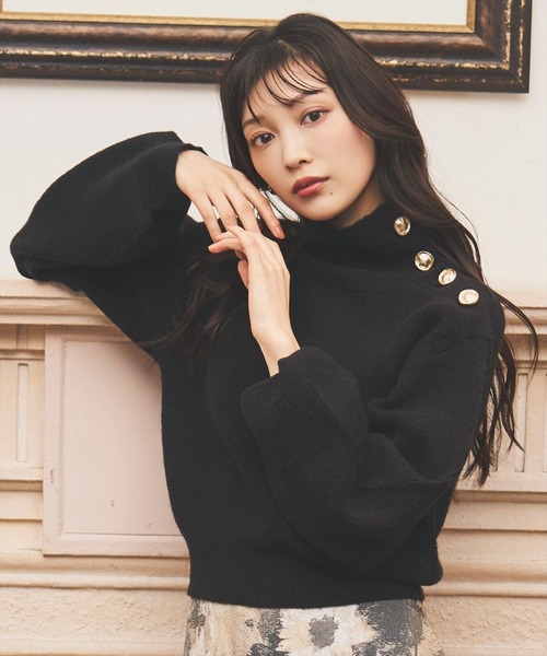 AND COUTURE（アンドクチュール） ニット セーター ショルダーボタン