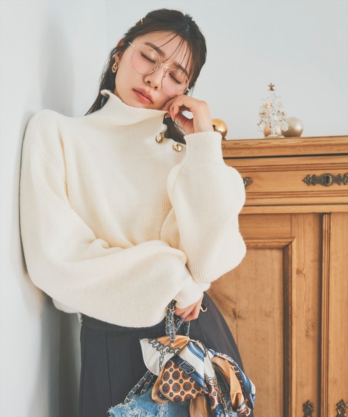 AND COUTURE（アンドクチュール） ニット セーター ショルダーボタン