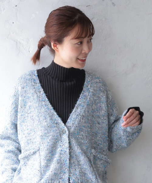 「soulberry」 長袖ニット L レッド レディース_画像7