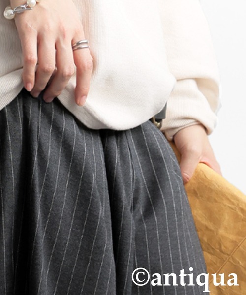 「antiqua」 イージーパンツ MEDIUM ブラック レディース_画像8