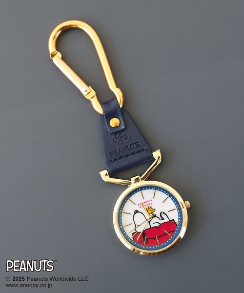 PEANUTS チャーム 「PEANUTS/ピーナッツ」 スヌーピー カラビナ レザー