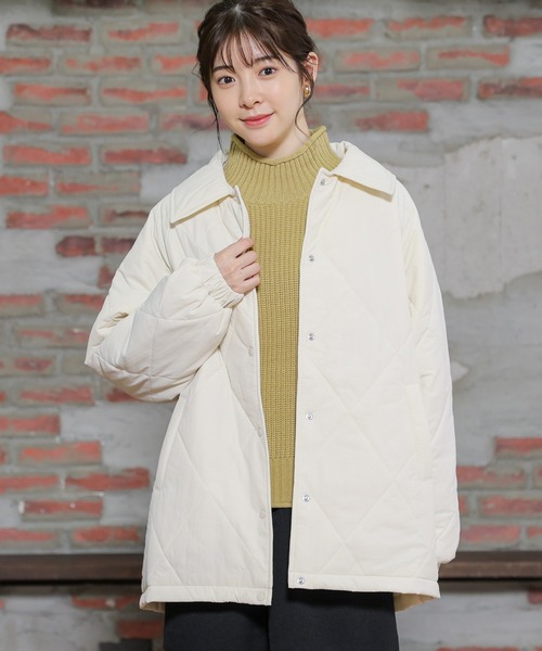 「Honeys」 「colza」キルティングブルゾン S ベージュ レディース_画像6