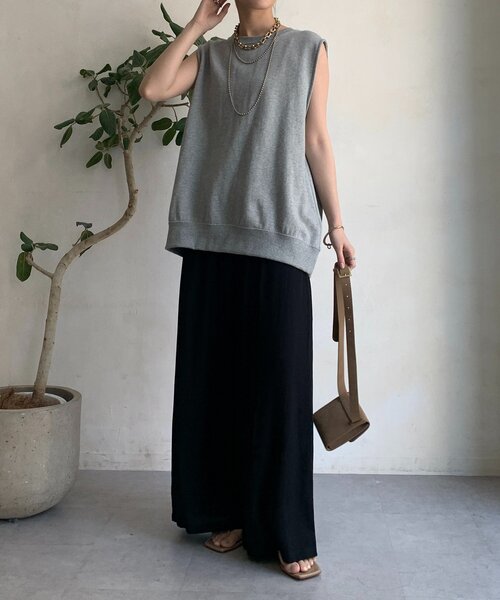 「DouDou」 チノパンツ FREE グリーン レディース_画像2