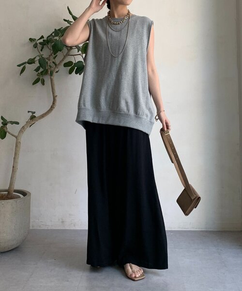 「DouDou」 チノパンツ FREE グリーン レディース_画像4