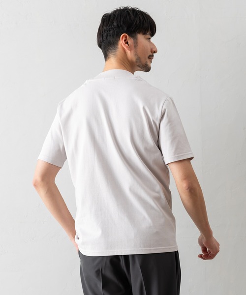 【ほぼ新品】monzee モックネック半袖S 半袖モックネックシャツ — MONOCHROME