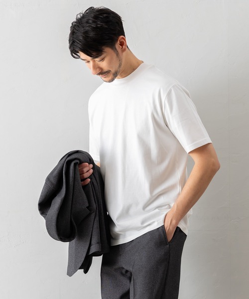 Resurrectionバイカラー モックネック Tシャツ ブラック/ホワイト BTZ TOKYO tシャツ 「半袖モックネックTシャツ」防臭+接触冷感+吸水速