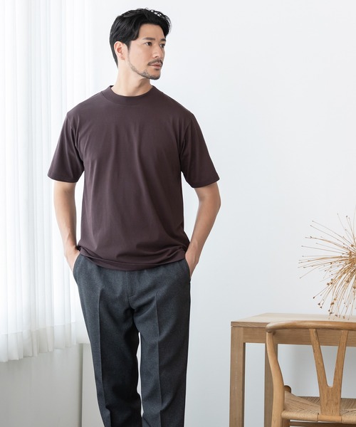 BTZ TOKYO tシャツ 速乾 「半袖モックネックTシャツ」防臭+接触冷感+