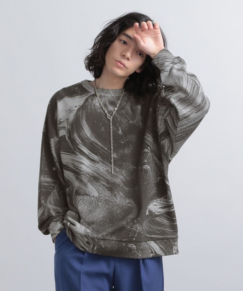 「HARE」 スウェットカットソー FREE ブルー メンズ_画像5