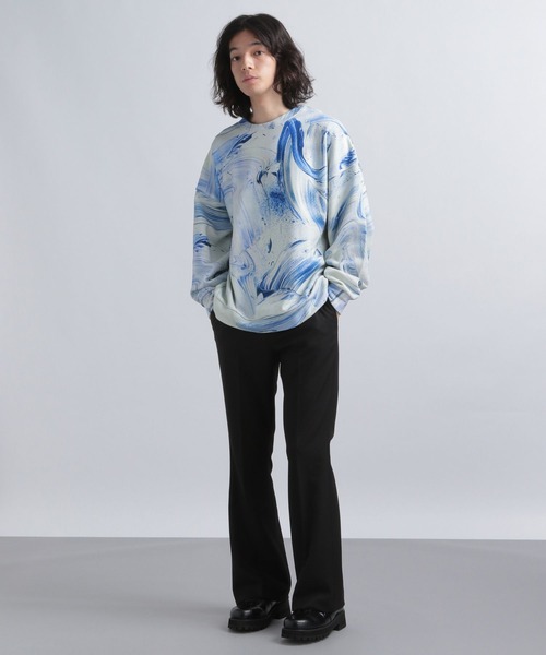 「HARE」 スウェットカットソー FREE ブルー メンズ_画像6