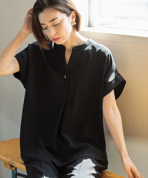 「OPAQUE.CLIP」 半袖ブラウス 38 ベージュ レディース_画像8