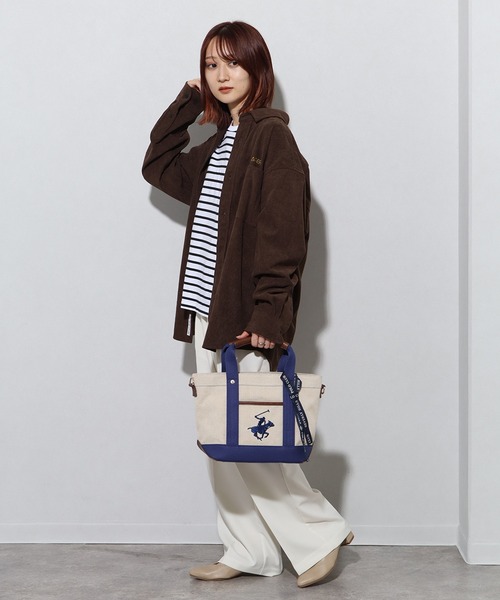 「BEVERLY HILLS POLO CLUB」 トートバッグ FREE ベージュ レディース_画像3