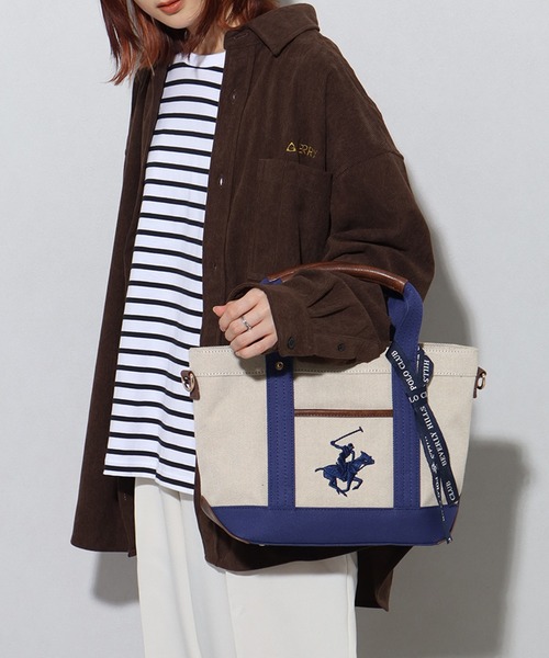 「BEVERLY HILLS POLO CLUB」 トートバッグ FREE ベージュ レディース_画像4