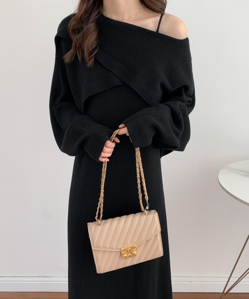 「ABITOKYO」 コンビワンピース FREE アイボリー レディース_画像4