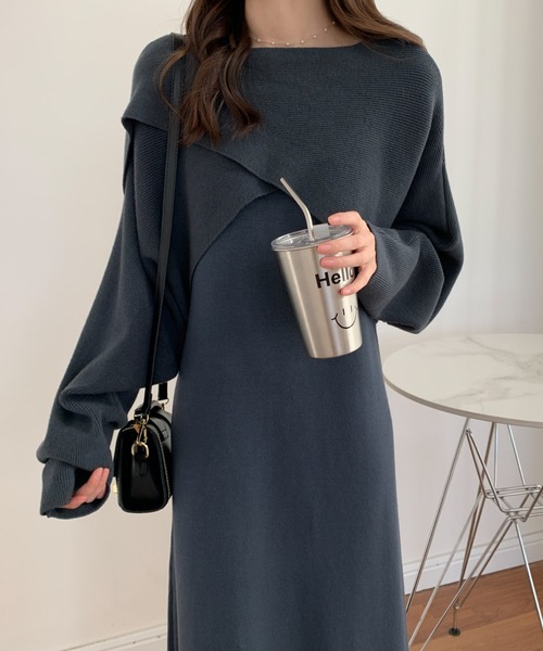 「ABITOKYO」 コンビワンピース FREE アイボリー レディース_画像5