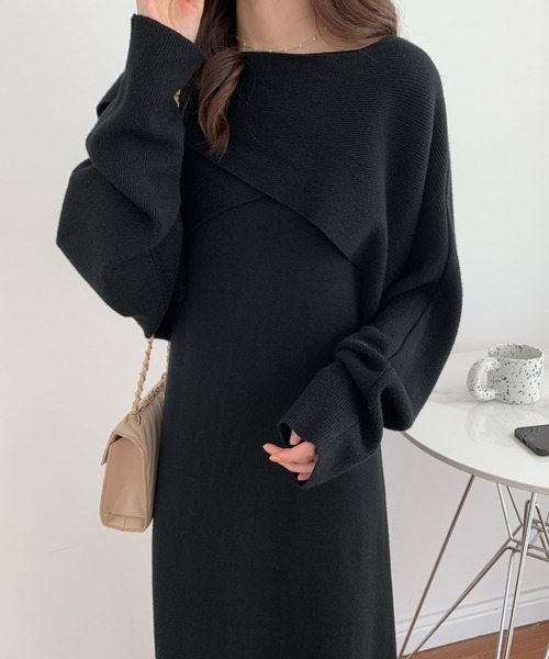 「ABITOKYO」 コンビワンピース FREE アイボリー レディース_画像6