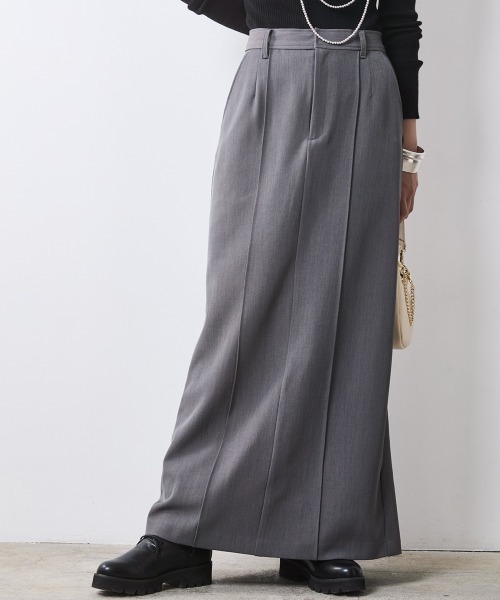 「CHIC STYLE」 ロングスカート M ブラック レディース_画像9