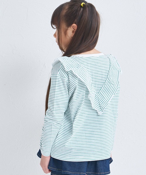 nononページ pairmanon（ペアマノン） tシャツ 「綿100%」ガールズ Vフリル カラー