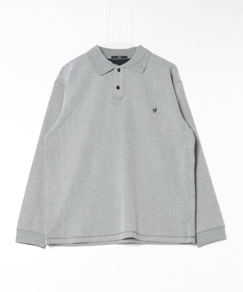 「SHIPS」 長袖ポロシャツ SMALL ダークグレー メンズ_画像2