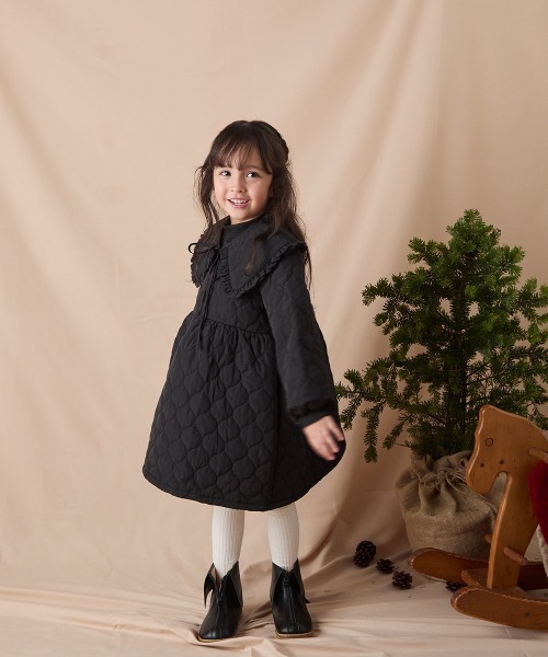 「riziere」 「KIDS」長袖ワンピース 150 ブラック キッズ_画像3