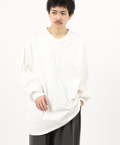 FRUIT OF THE LOOM（フルーツオブザルーム） ヘンリーネック tシャツ