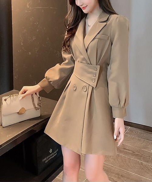 「gossip！ロサンゼルス」 「guoguojia」長袖ワンピース M ベージュ系その他 レディース_画像5