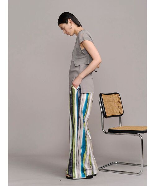 美品　UN3D ニットタンクトップ UN3D.（アンスリード） タンクトップ ノースリーブ SHEER DOCKING KNIT