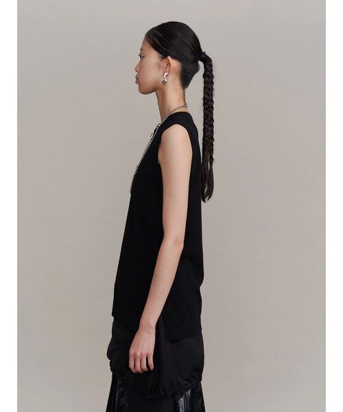 タンクトップ ノースリーブ BASIC KNIT TT / ベーシックニットタンクトップ レディースの画像