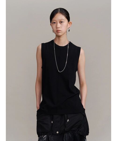 タンクトップ ノースリーブ BASIC KNIT TT / ベーシックニットタンクトップ レディースの画像