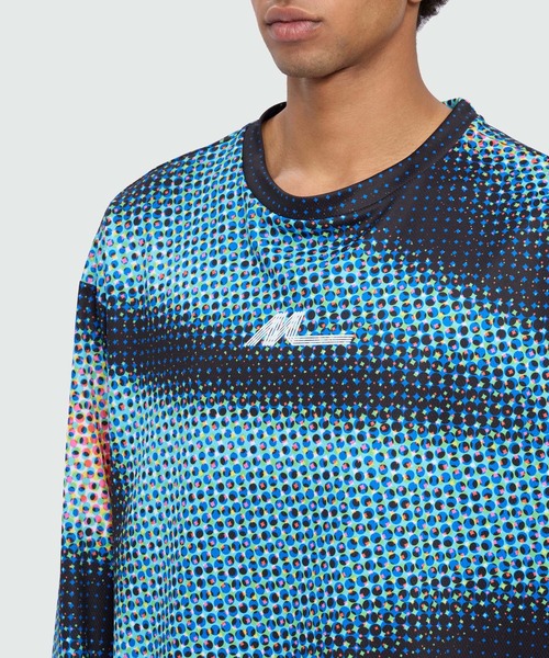 ジャージ PIXELグラフィック プリントトップ メンズの画像