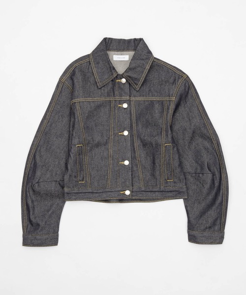「INTER FACTORY」 デニムジャケット FREE ブラウン レディース_画像3