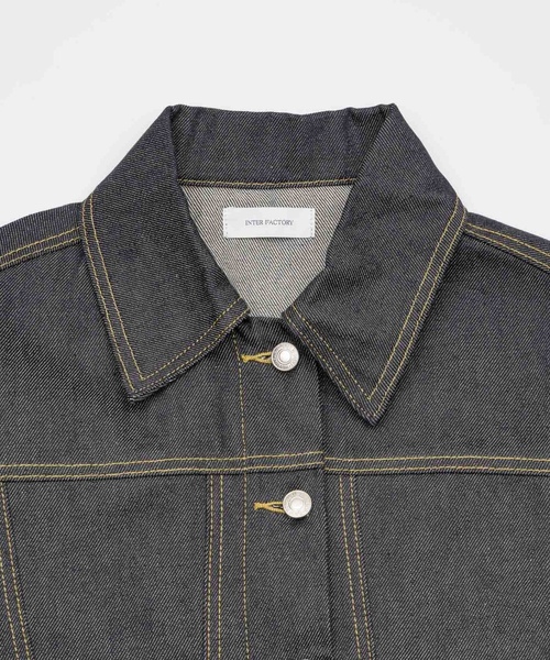 「INTER FACTORY」 デニムジャケット FREE ブラウン レディース_画像6