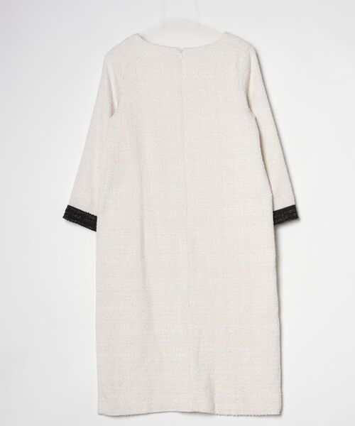 「DRESS LAB」 7分袖ワンピース L ホワイト レディース_画像2