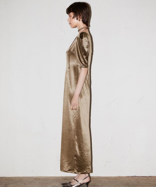 パーティードレス ドレス パールグローサテンドレス / pearl glow satin dressの画像