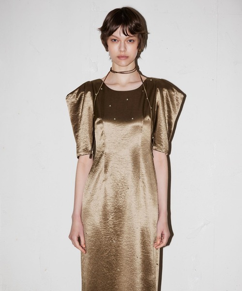 パーティードレス ドレス パールグローサテンドレス / pearl glow satin dressの画像