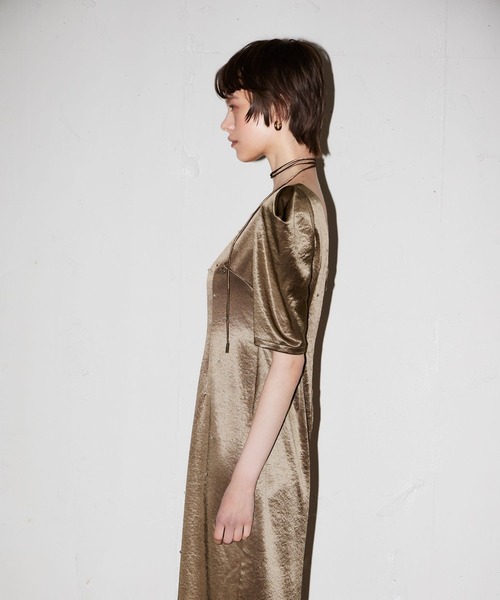 パーティードレス ドレス パールグローサテンドレス / pearl glow satin dressの画像