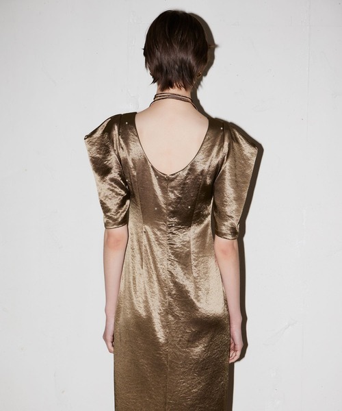 パーティードレス ドレス パールグローサテンドレス / pearl glow satin dressの画像