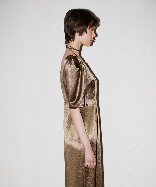 パーティードレス ドレス パールグローサテンドレス / pearl glow satin dressの画像
