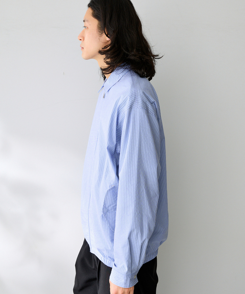 【BLUE】East Harbour Surplus / 別注 HADLEY ストライプ シャツジャケット East Harbour Surplus＞ストライプシャツジャケット｜ビームス ライフ
