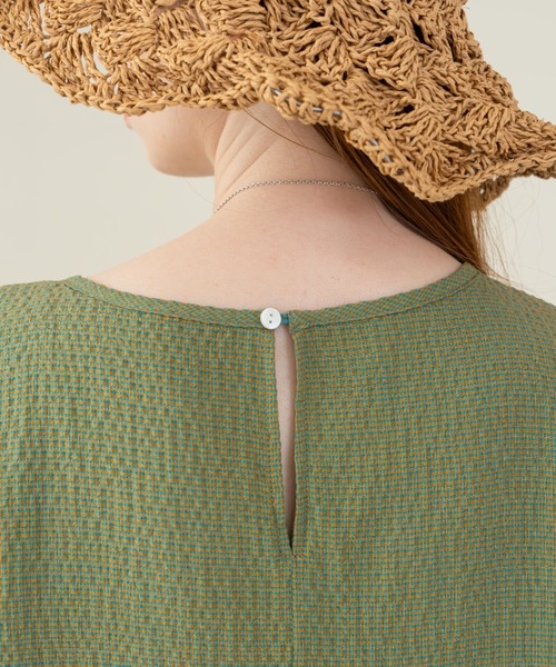 「hinari」 半袖ワンピース SMALL グレー レディース_画像9