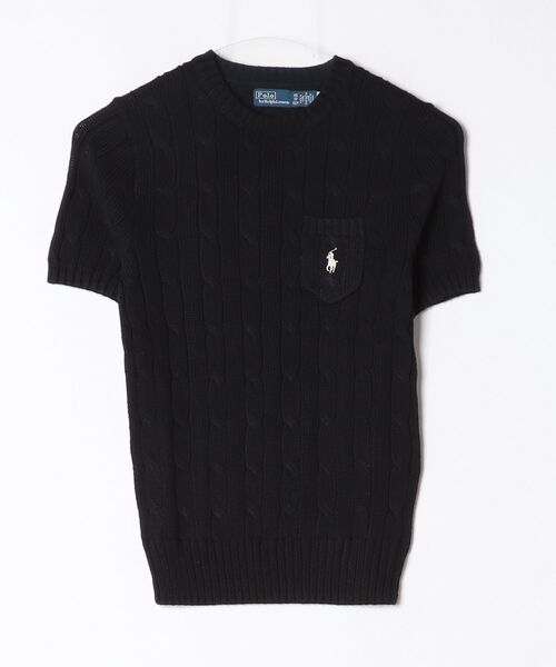 Lauren Ralph Polo ケーブルニット 半袖の通販 ニット 楽天市場】ラルフローレン 黒L 半袖セーター トップス