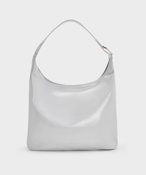 「CHARLES & KEITH」 トートバッグ L グレー レディース