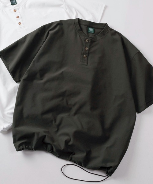 tシャツ 「84」クラウドサーフニット 無地 ヘンリーネックTシャツ