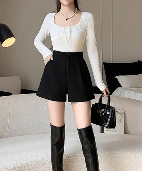 「IRADOWL」 ショートパンツ SMALL ダークグレー レディース_画像5